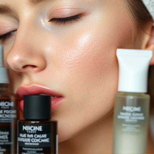 A close-up of different skincare products designed for various skin concerns