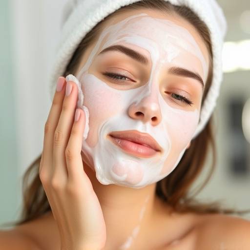 A person cleansing their face with a gentle cleanser