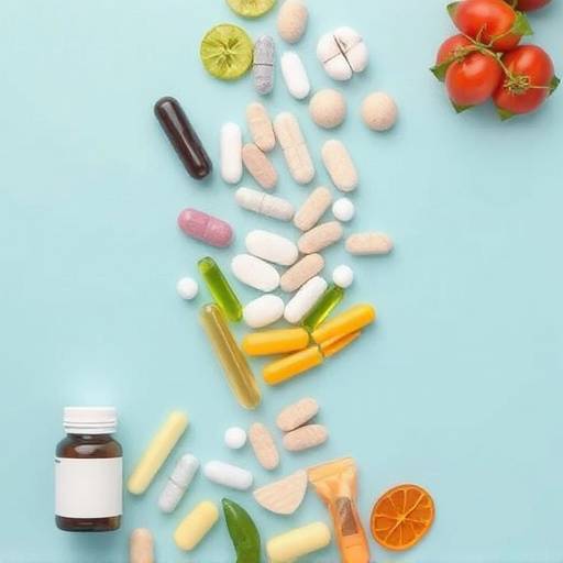An assortment of vitamin supplements.